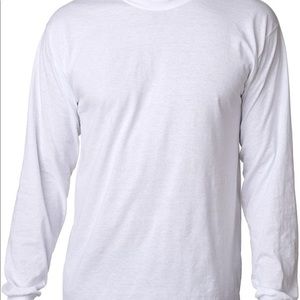 2 pieces Gildan Heavy Cotton 100% Cotton Long Sleeve T-Shirt white 2XL